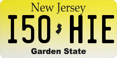 NJ license plate I50HIE