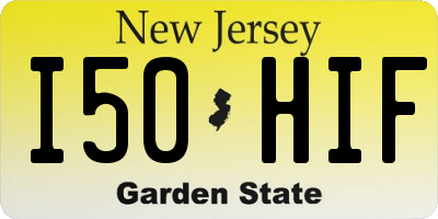 NJ license plate I50HIF