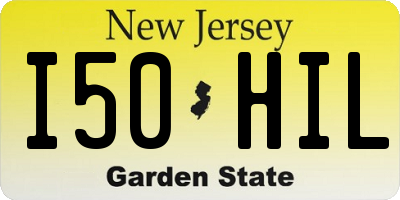 NJ license plate I50HIL