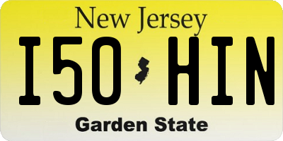 NJ license plate I50HIN