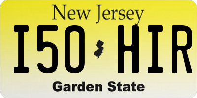 NJ license plate I50HIR