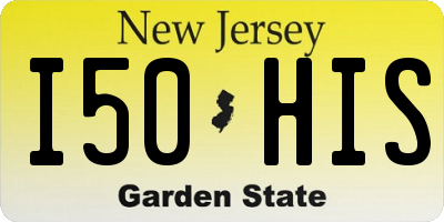 NJ license plate I50HIS