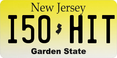 NJ license plate I50HIT