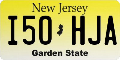 NJ license plate I50HJA