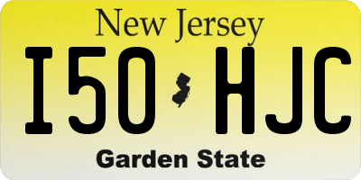 NJ license plate I50HJC