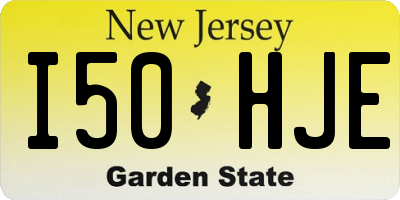 NJ license plate I50HJE