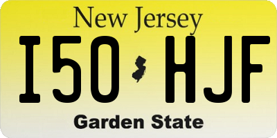 NJ license plate I50HJF