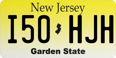 NJ license plate I50HJH