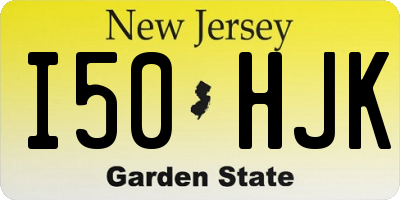 NJ license plate I50HJK