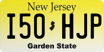 NJ license plate I50HJP