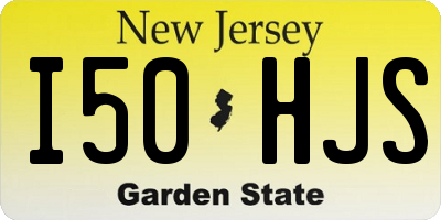 NJ license plate I50HJS