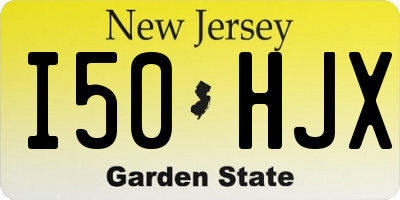 NJ license plate I50HJX