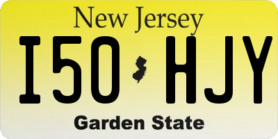 NJ license plate I50HJY