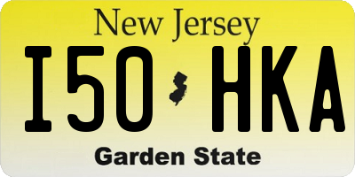 NJ license plate I50HKA