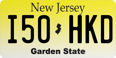 NJ license plate I50HKD