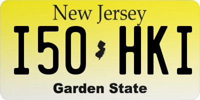 NJ license plate I50HKI