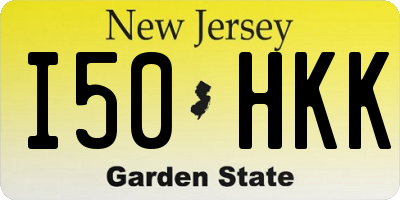 NJ license plate I50HKK