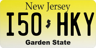 NJ license plate I50HKY