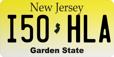 NJ license plate I50HLA