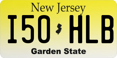 NJ license plate I50HLB