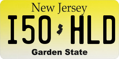 NJ license plate I50HLD