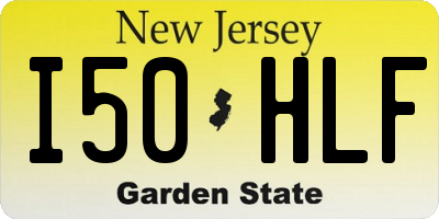 NJ license plate I50HLF