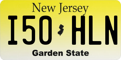 NJ license plate I50HLN