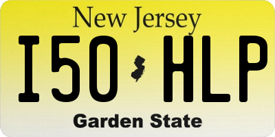 NJ license plate I50HLP