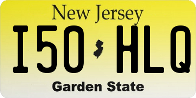 NJ license plate I50HLQ