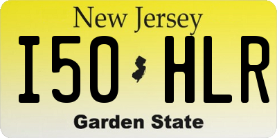 NJ license plate I50HLR