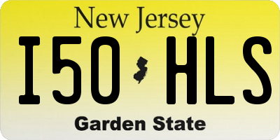NJ license plate I50HLS