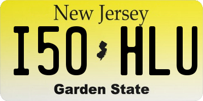 NJ license plate I50HLU