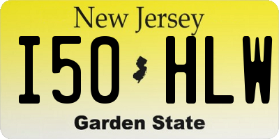 NJ license plate I50HLW