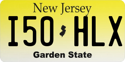 NJ license plate I50HLX