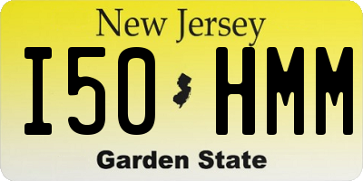 NJ license plate I50HMM