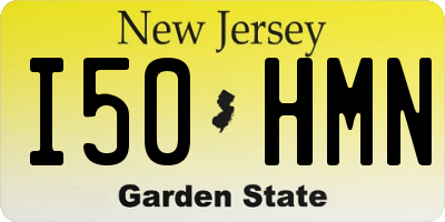 NJ license plate I50HMN