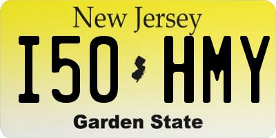 NJ license plate I50HMY