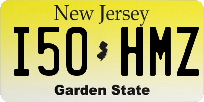 NJ license plate I50HMZ
