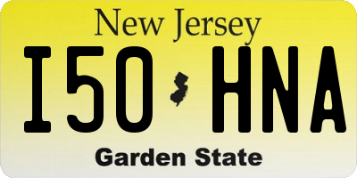 NJ license plate I50HNA