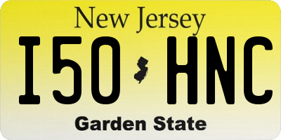 NJ license plate I50HNC