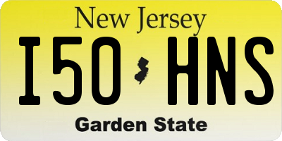NJ license plate I50HNS