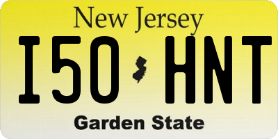 NJ license plate I50HNT