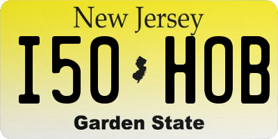 NJ license plate I50HOB