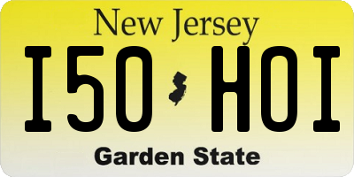 NJ license plate I50HOI