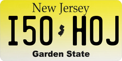 NJ license plate I50HOJ