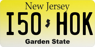 NJ license plate I50HOK