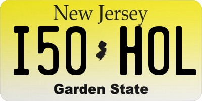 NJ license plate I50HOL