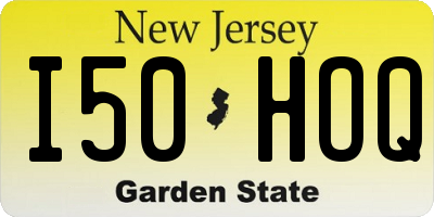 NJ license plate I50HOQ