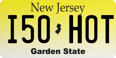 NJ license plate I50HOT