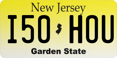 NJ license plate I50HOU